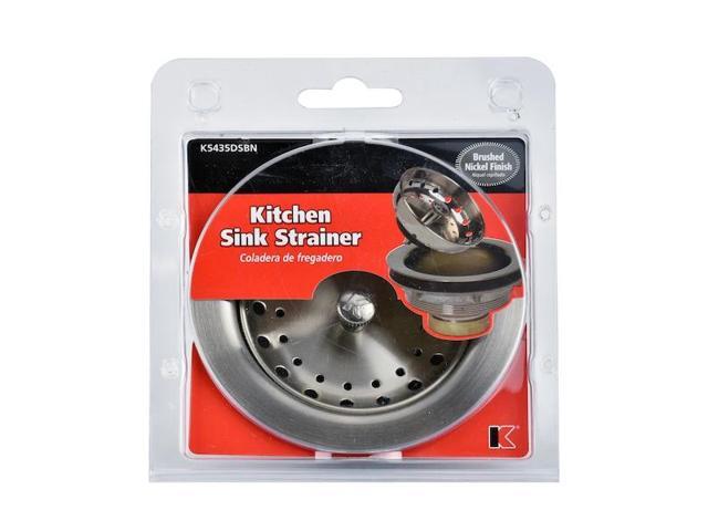 KEENEY MFG K5435DSBN Sink Strainer with Fixed Post Basket, Brushed Nickel