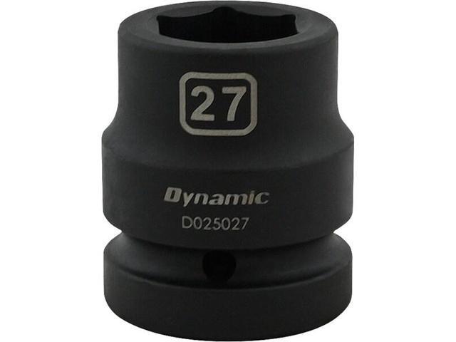 DYNAMIC D025027 1' Drive Standard Socket, Black Phosphate, Tools 27MM X 1'