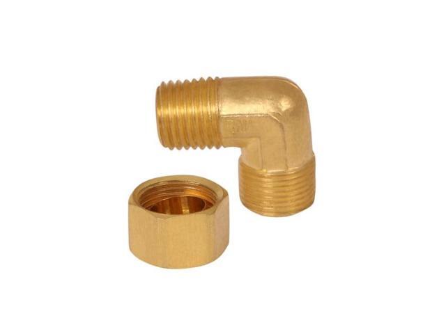 EVERFLOW C69R-5812-NL 5/8 O. D. COMP x 1/2 MIP Reducing 90 Degree Elbow Pipe