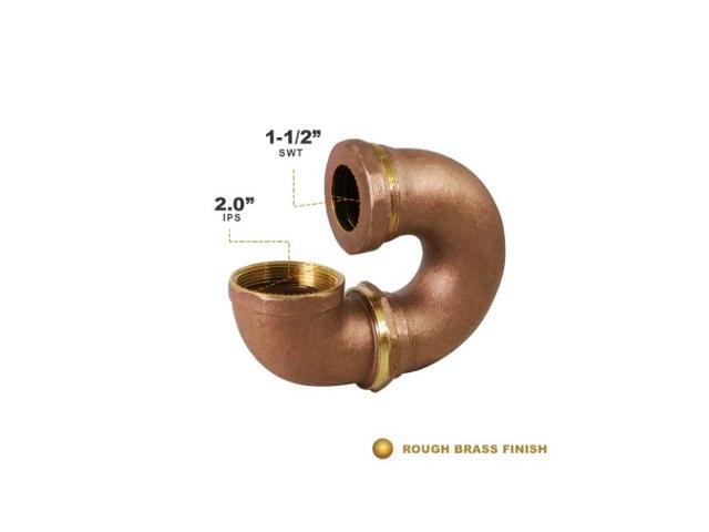 EVERFLOW 21316 IPSx1-1/2' LA Pattern Trap for Tubular Drain Applications, Brass