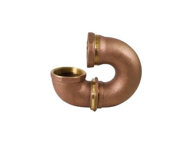 EVERFLOW 21316 IPSx1-1/2' LA Pattern Trap for Tubular Drain Applications, Brass