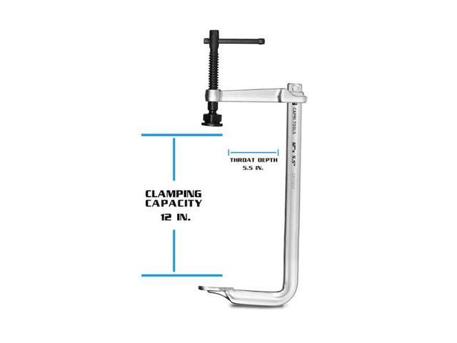 CAPRI TOOLS CP11031 12 in Heavy Duty All Steel Bar Clamp, 5-1/2 in Throat Depth