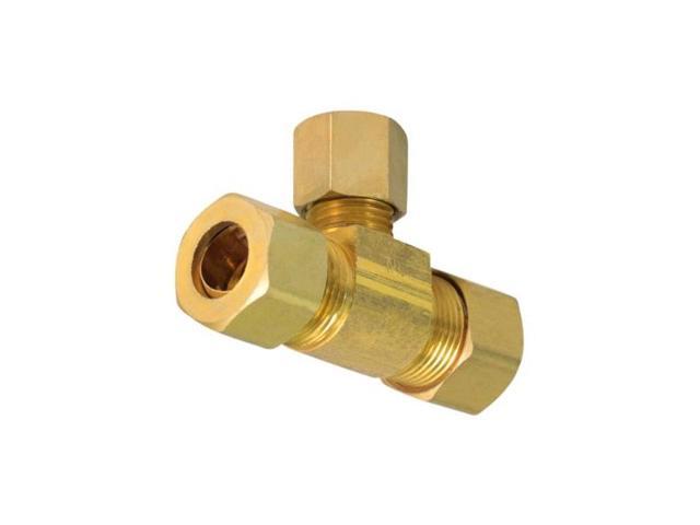 EVERFLOW C64R-383814-NL 3/8' x 3/8' x 1/4' O. D. COMP Tee Pipe Fitting; Lead