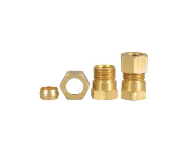 EVERFLOW C66R-5812-NL 5/8' O. D. COMP x 1/2' FIP Reducing Adapter Pipe Fitting,