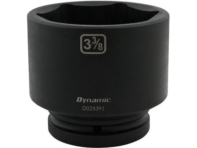 DYNAMIC D025391 1' Drive Standard Socket, Black Phosphate, Tools 3-3/8' X 1'