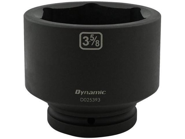 DYNAMIC D025393 1' Drive Standard Socket, Black Phosphate, Tools 3-5/8' X 1'