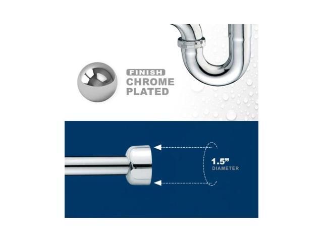 EVERFLOW 12712-S P-Trap with Box Escutcheon for Tubular Drain Applications,