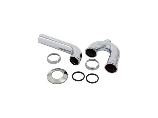 EVERFLOW 12813 P-Trap with Drain Plug for Tubular Drain Applications, 20GA