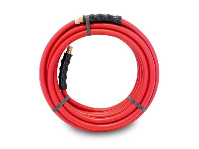 STEELMAN 98215-IND 30-Foot x 3/8' Rubber Air Hose with 1/4' Male NPT Brass