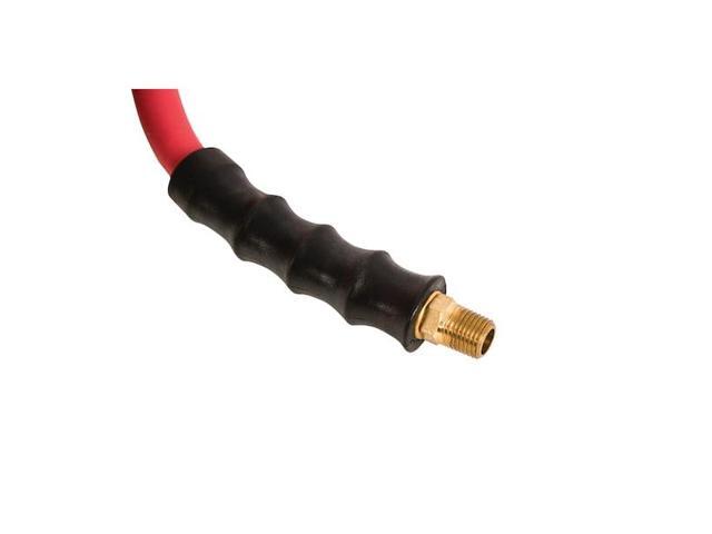 STEELMAN 60394 25-Foot x 3/8' ID Rubber Air Hose with 1/4' NPT Brass Fittings