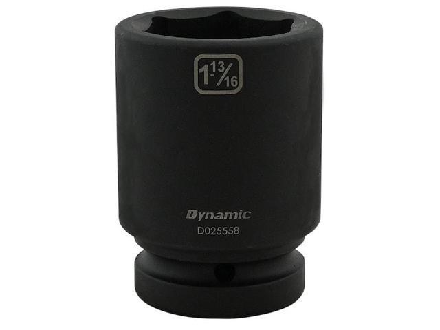 DYNAMIC D025558 1' Drive Deep Socket, Black Phosphate, Tools 1-13/16' X 1'