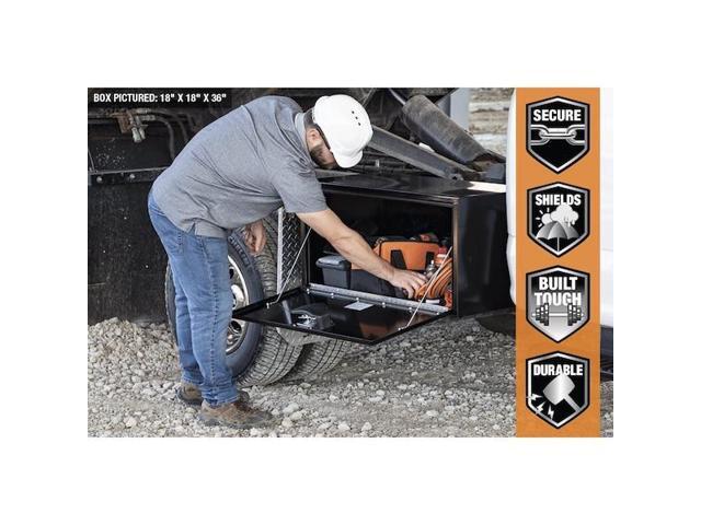 BUYERS PRODUCTS 1703322 15x13x24 Inch Black Steel Underbody Truck Box with