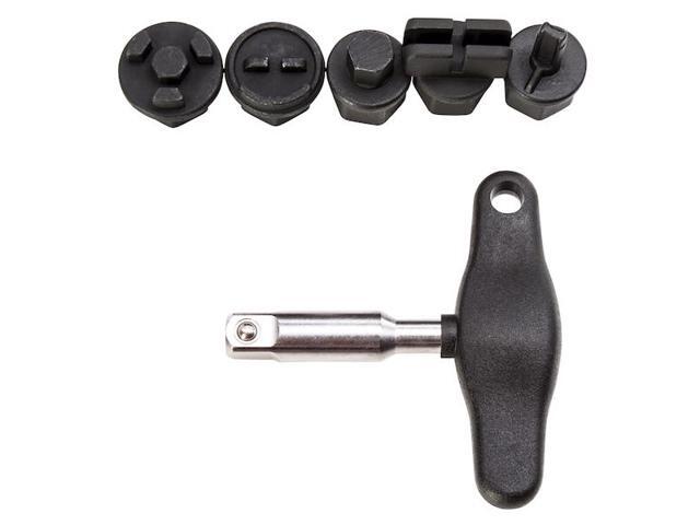 STEELMAN 42439 6-Piece Oil Drain Plug Wrench Kit for Installing and Removing