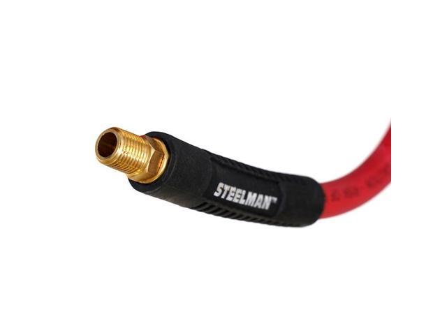 STEELMAN 98456-IND 24' Rubber Hose Reel Connection Hose with 3/8' NPT Brass