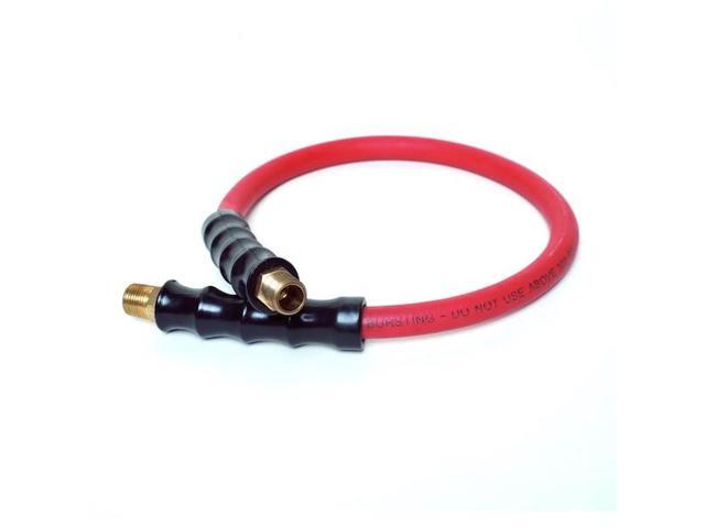 STEELMAN 98456-IND 24' Rubber Hose Reel Connection Hose with 3/8' NPT Brass