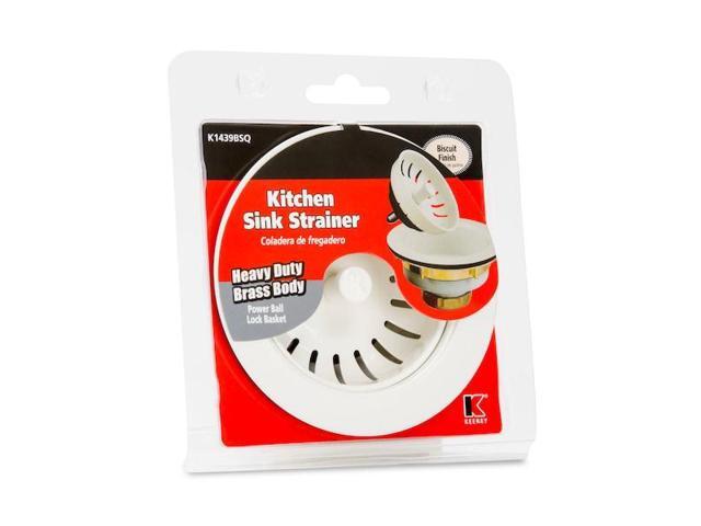 KEENEY MFG K1439BSQ Heavy Duty Kitchen Sink Strainer with Power Ball Basket,