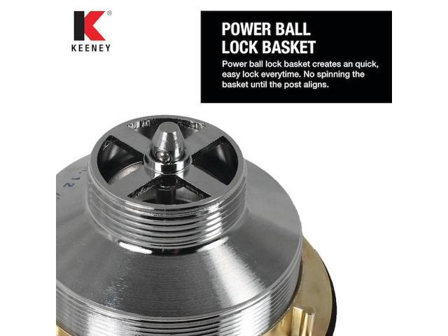 KEENEY MFG K1439PC Heavy Duty Kitchen Sink Strainer with Power Ball Basket,
