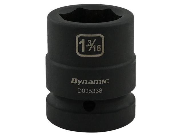 DYNAMIC D025338 1' Drive Standard Socket, Black Phosphate, Tools 1-3/16' X 1'