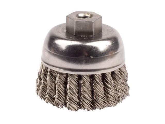 Photos - Other Power Tools WEILER 13256 2-3/4' Single Row Knot Cup Brush.020' Stainless, 3/8'-24 UNF 