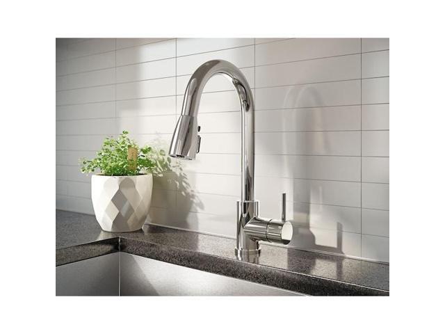 KEENEY MFG URB78CCP Single Handle Pull-Down Kitchen Faucet, Polished Chrome,