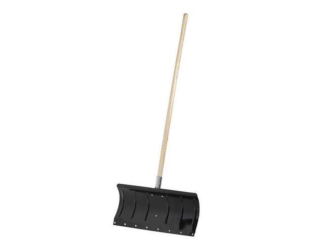 ZORO SELECT 6YU39 Snow Shovel, 24 in W x Aluminum Blade, 48 in L Wood Handle