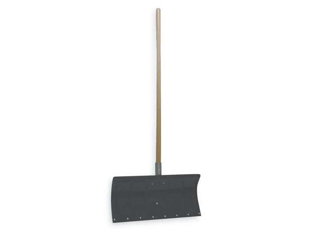 ZORO SELECT 6YU39 Snow Shovel, 24 in W x Aluminum Blade, 48 in L Wood Handle