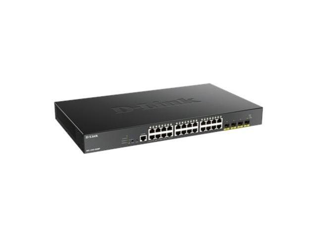 D-Link DGS 1250-28XMP - Switch - L3 Lite - smart - 24 x 10/100/1000 (PoE) + 4 x 10 Gigabit SFP+ - rack-mountable - PoE (