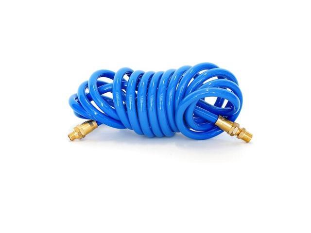 STEELMAN 50043-WM-IND 15-Foot Coiled 3/8' ID Air Hose with Reusable 1/4' NPT