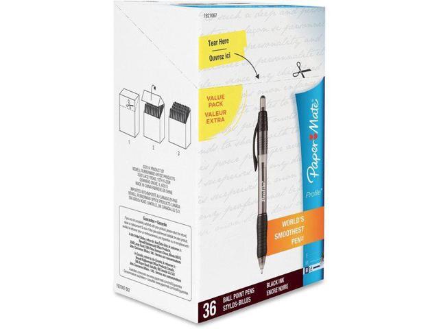 Paper Mate 1921067 Profile Ballpoint Retractable Pen, Black Ink, Bold, 36/Box