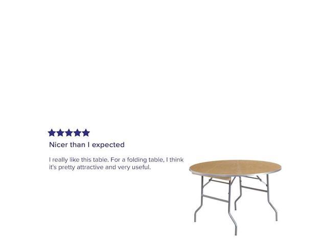 48'' Round HEAVY DUTY Birchwood Folding Banquet Table with METAL Edges