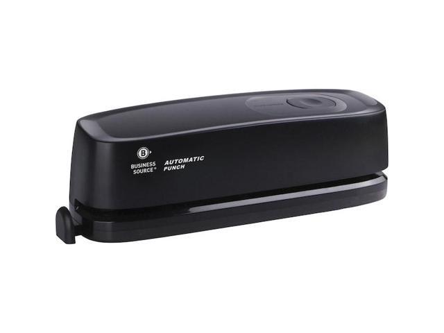 Business Source Electric 3-Hole Punch, 10 Sheet Capacity, Black, Each (BSN00083)