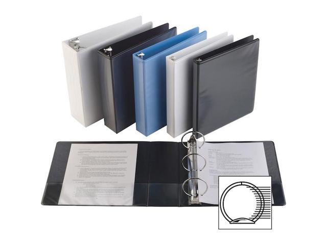 Business Source View Binder Round Ring 3' Cap Letter-size White 19751