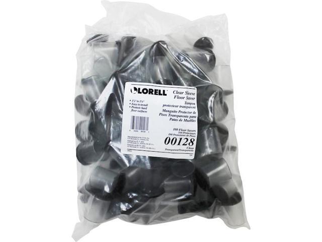 LORELL 00128 Clear Sleeve Floor Protectors, Clear, Transparent, 1 1/8', PK100