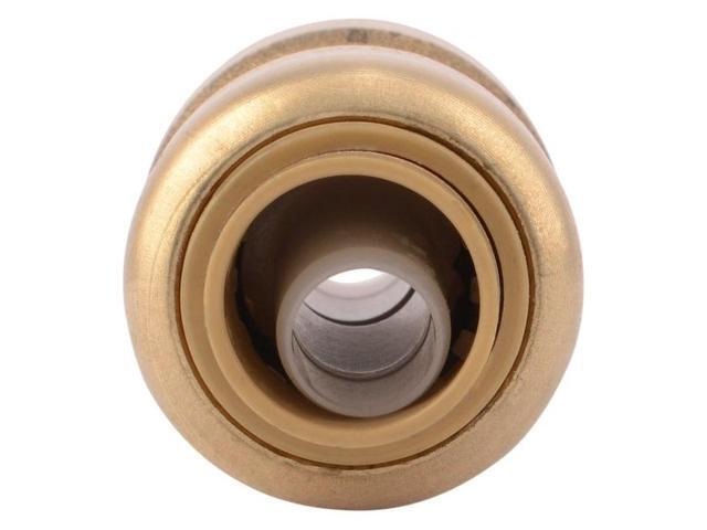 SHARKBITE U006LF Push-Fit Coupling Fitting, 3/8 in Tube Size, Brass, Brass