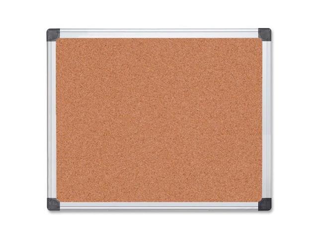 Value Cork Bulletin Board with Aluminum Frame, 24 x 36, Natural BVCCA031170