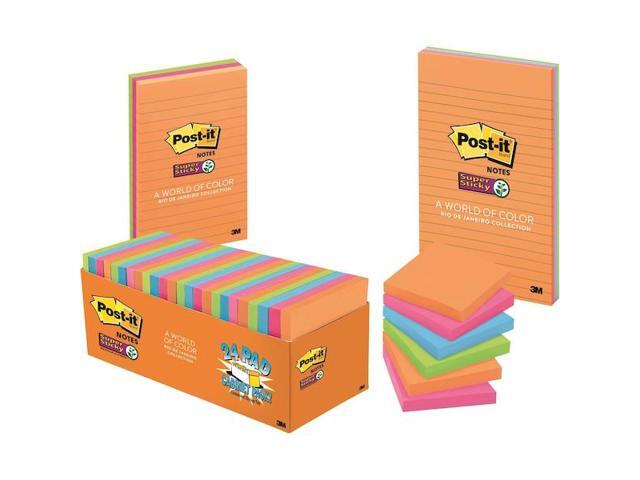 Post-it Super Sticky Notes, 4x4 In., PK6 4' x 4' Rio De Janeiro 675-6SSUC