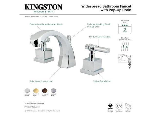 Kingston Brass KS4985QL 8 in. Widespread Bathroom Faucet, Oil Rubbed Bronze