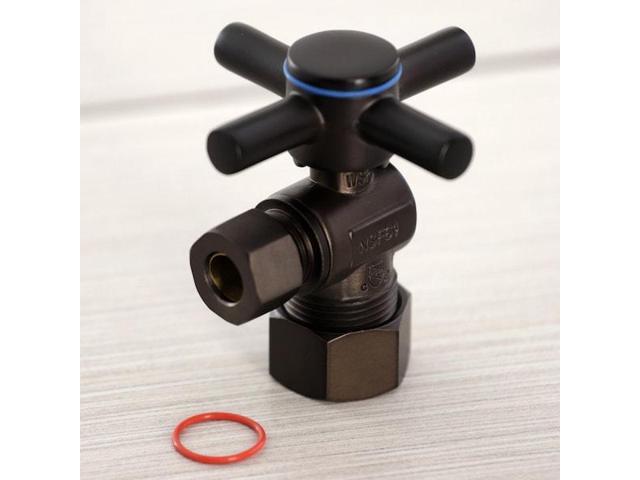 Kingston Brass CC53305DX Concord 5/8' x 3/8' O. D. Comp, Quarter Turn Angle Stop Valve, Oil Rubbed Bronze