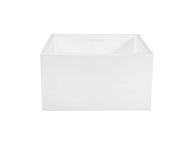 GOURMETIER GKUSA15158 Solid Surface Undermount 15' Square Sgl Bowl Bar Sink W/