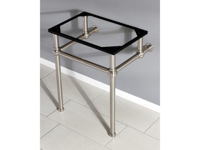 Fauceture VBH242030SN Brass Wash Basin Pedestal Leg, Brushed Nickel
