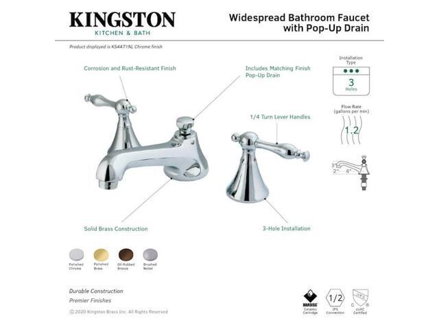 Kingston Brass KS4475NL 8 in. Widespread Bathroom Faucet, Oil Rubbed Bronze
