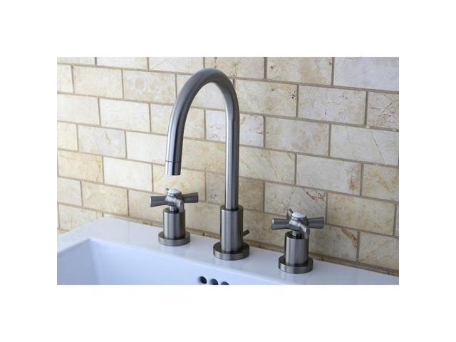 Kingston Brass KS8958ZX Kingston Brass Millennium Mini Widespread Kitchen Faucet, Satin Nickel