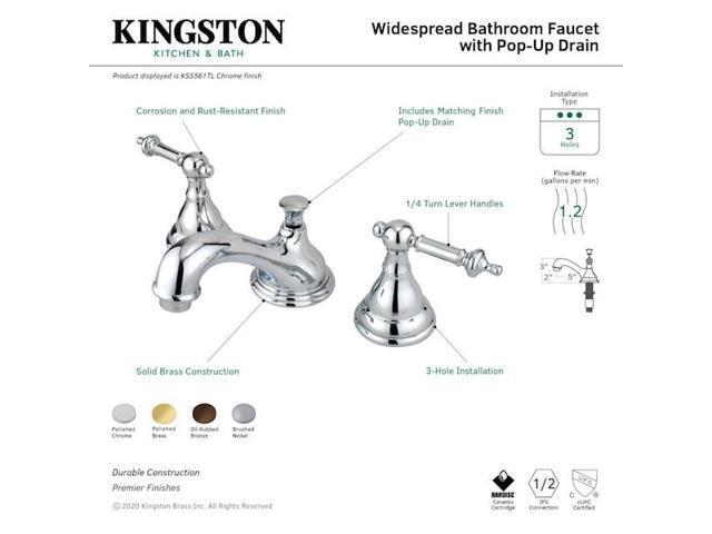 Kingston Brass KS5568TL 8 in. Widespread Bathroom Faucet, Brushed Nickel