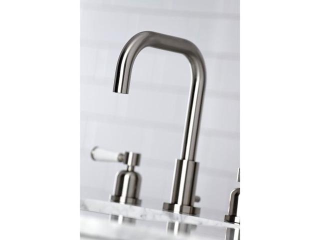 Kingston Brass FSC8938DPL Paris Widespread Bathroom Faucet with Brass Pop-Up, Brushed Nickel