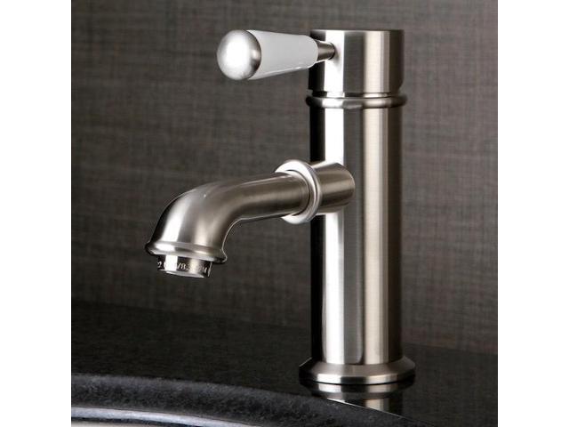 Kingston Brass KS7418DPL Paris Single Handle Lavatory Faucet with Brass Pop-Up, Satin Nickel