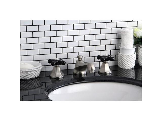 Kingston Brass KS4468PKX Metropolitan Onyx Widespread Lavatory Faucet With Black