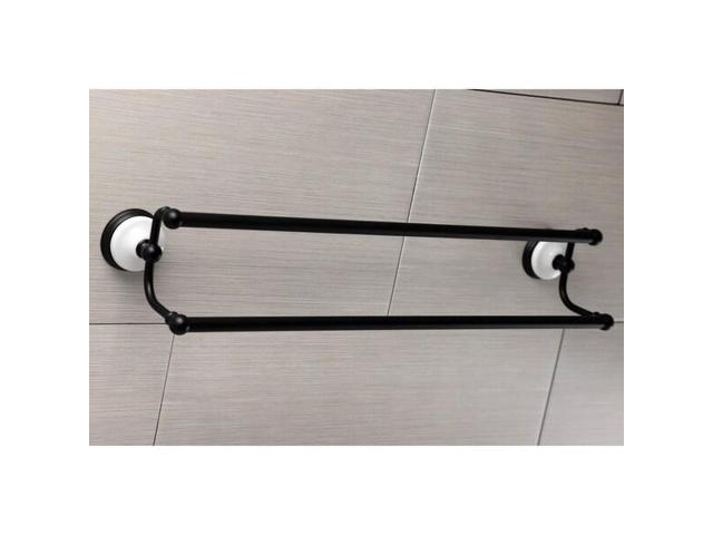 Kingston Brass BA1113MB Victorian 24' Dual Towel Bar, Matte Black