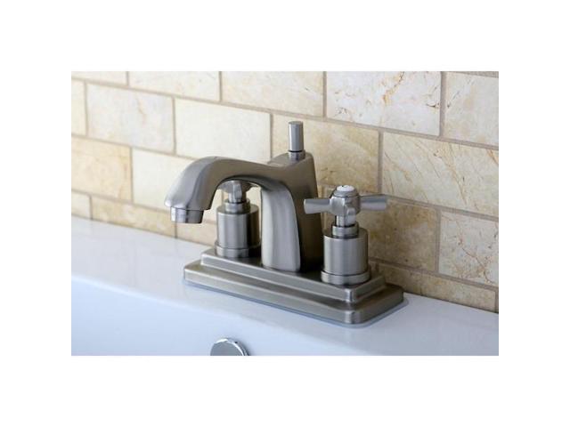 Kingston Brass KS8648ZX Kingston Brass Millennium 4 in. Centerset Lavatory Faucet, Satin Nickel