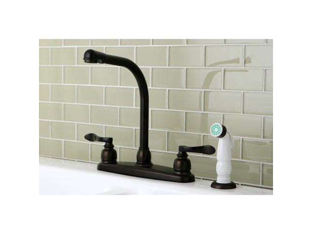 Kingston Brass KB8755NFL NUWAVE FRENCH 8in Centerset High Arch Kitchen Faucet wi