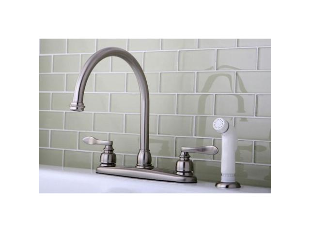Kingston Brass KB8798NFL NUWAVE FRENCH 8in Centerset Kitchen Faucet with Twin Le